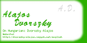 alajos dvorszky business card
